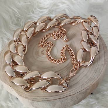 Ceinture Chaîne Vintage Dorée/argentée - Taille Unique (jusqu'à 80 Cm) - Neuf Sans étiquette