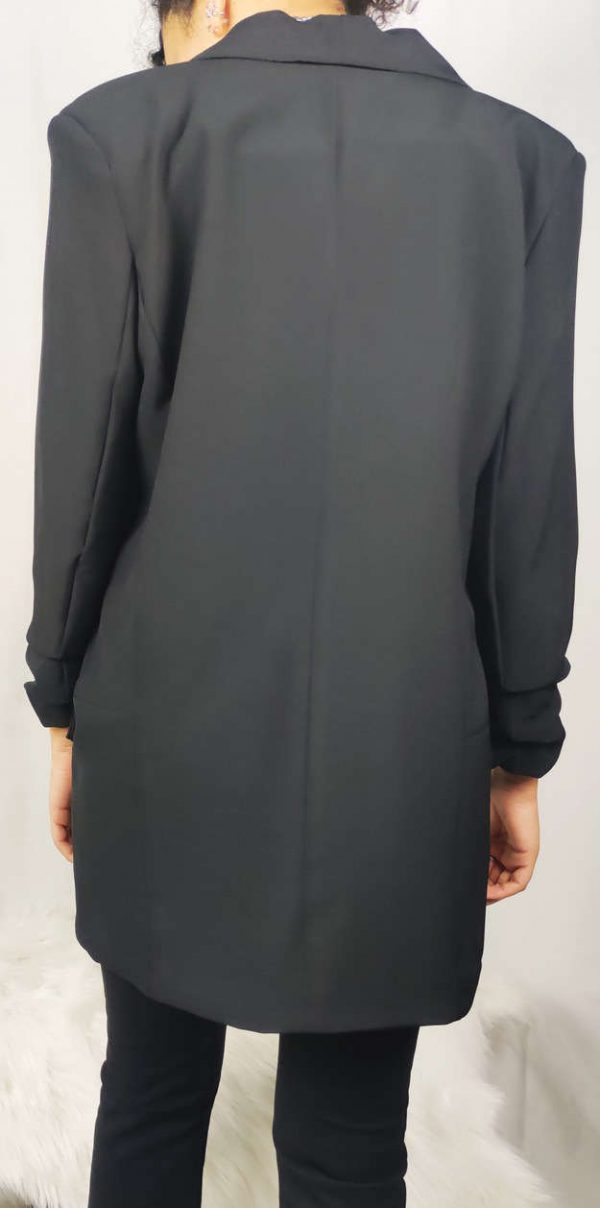 LADI TREND Blazer Été Léger Coton Lin Manches 3/4 Pour Femme - Avec Poches